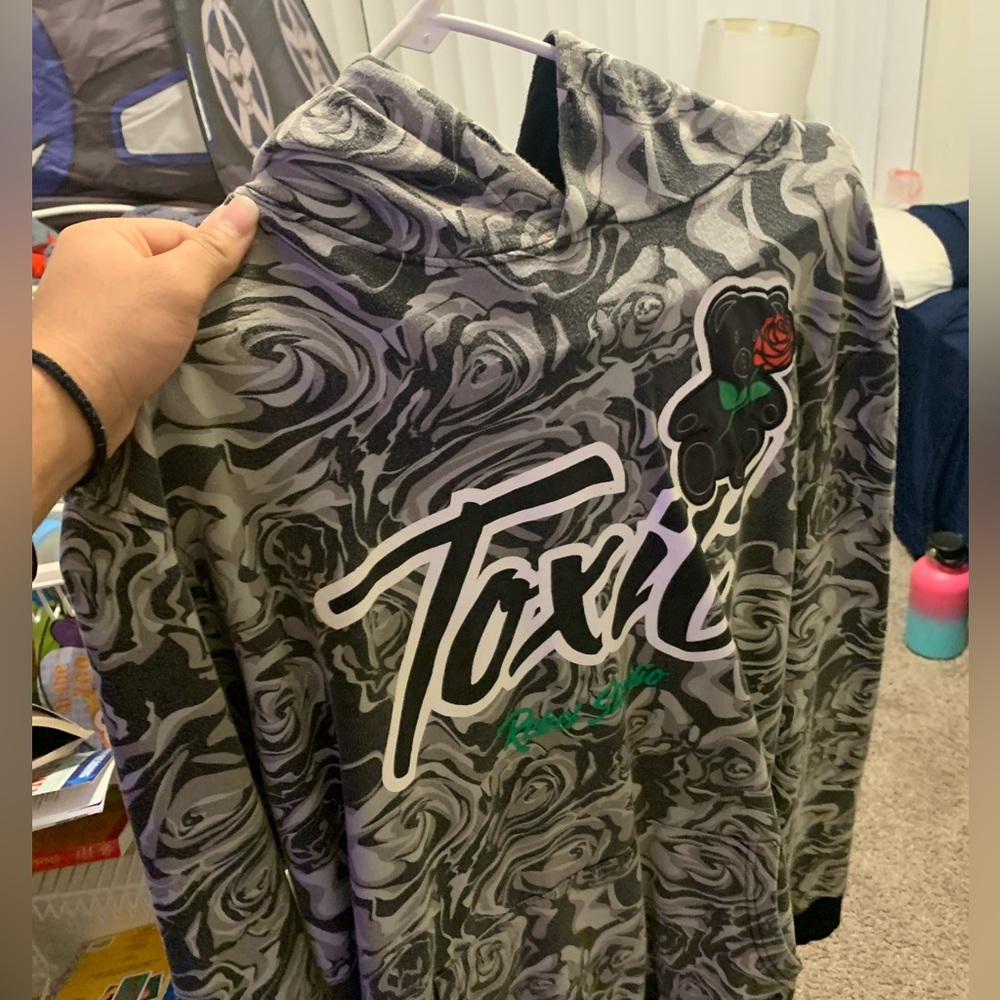 Gray toxic hoodie